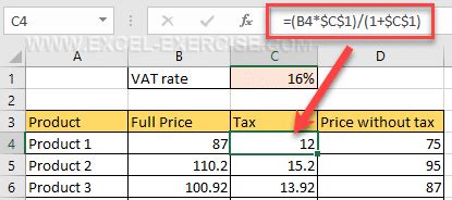 extract vat|calculate amount without vat.